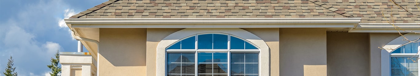 Clean gutters installed on a home